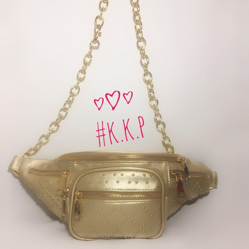 Bejeweled Gold Fanny Pack